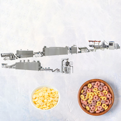 Linea di produzione del cereale da prima colazione di acciaio inossidabile fiocchi di mais che fanno macchina
